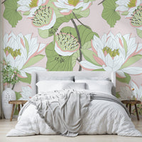 Soft flower wallpaper for walls

