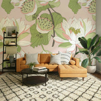 Artistic water lily wall design

