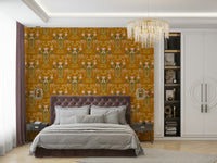 Art Deco floral wall design

