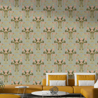 Calm sage grey wallpaper design

