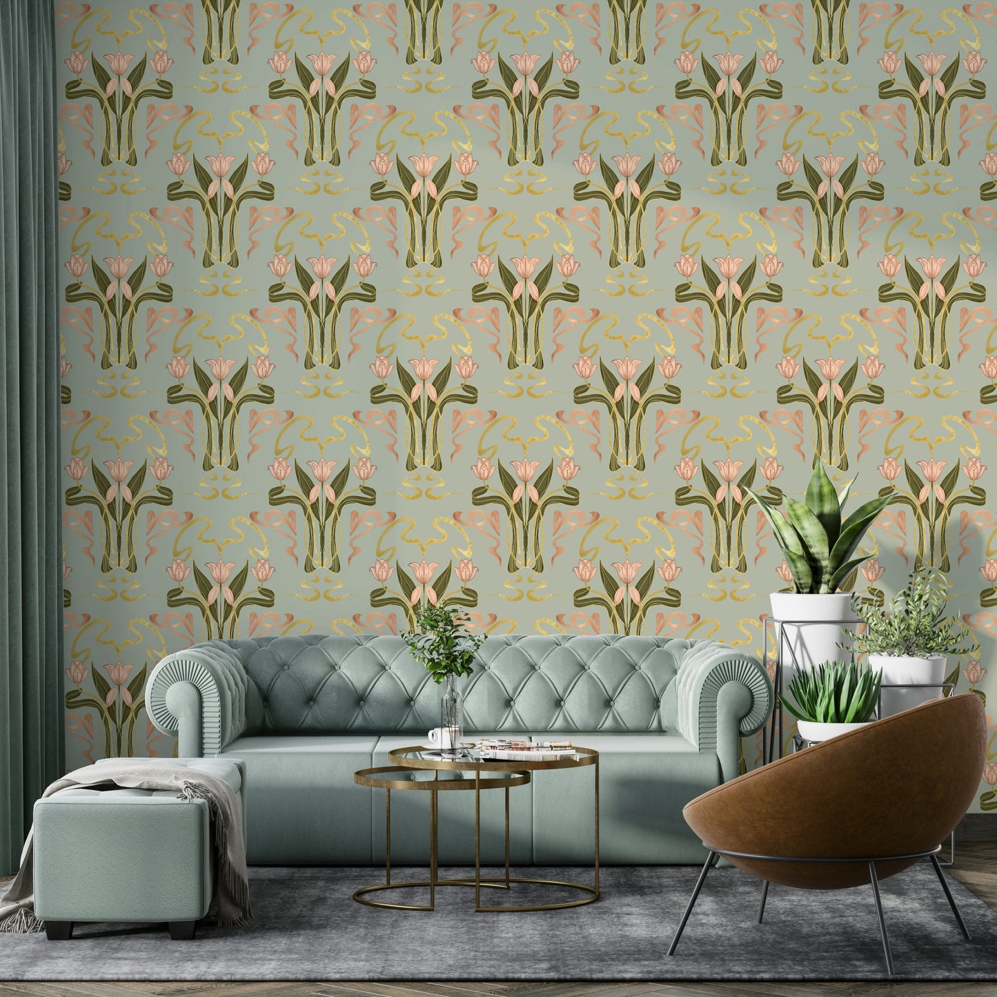 Elegant tulip wallpaper for walls

