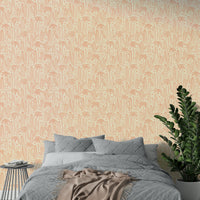 Offwhite wallpaper with desert night pattern

