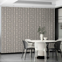 Minimalist boho wallpaper in charcoal tones

