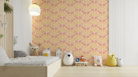 Colorful vintage floral wallpaper for bright rooms

