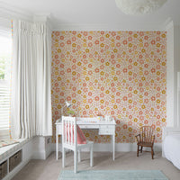 Adorable daisy wallpaper for bohemian wall decor

