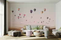 Illustrated world map mural for kids’ learning

