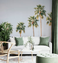 Aloha mural with beach hut and vibrant island colors

