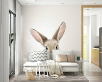 Easter-themed baby bunny wall mural design

