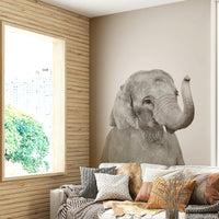 Sweet elephant mural for animal-themed décor

