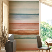 Minimalist abstract stripes on a feature wall

