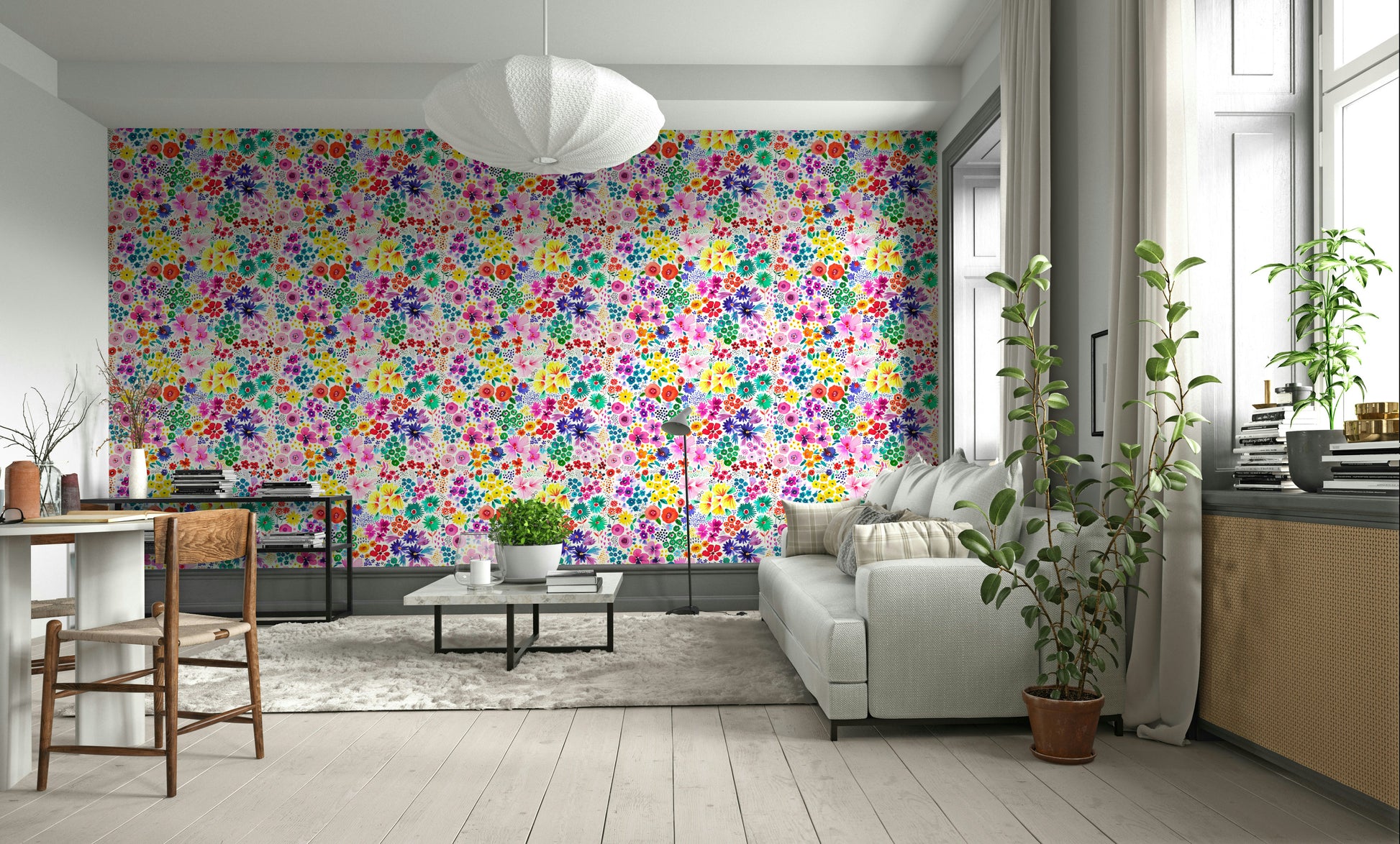 Elegant vintage wallpaper featuring little flowers

