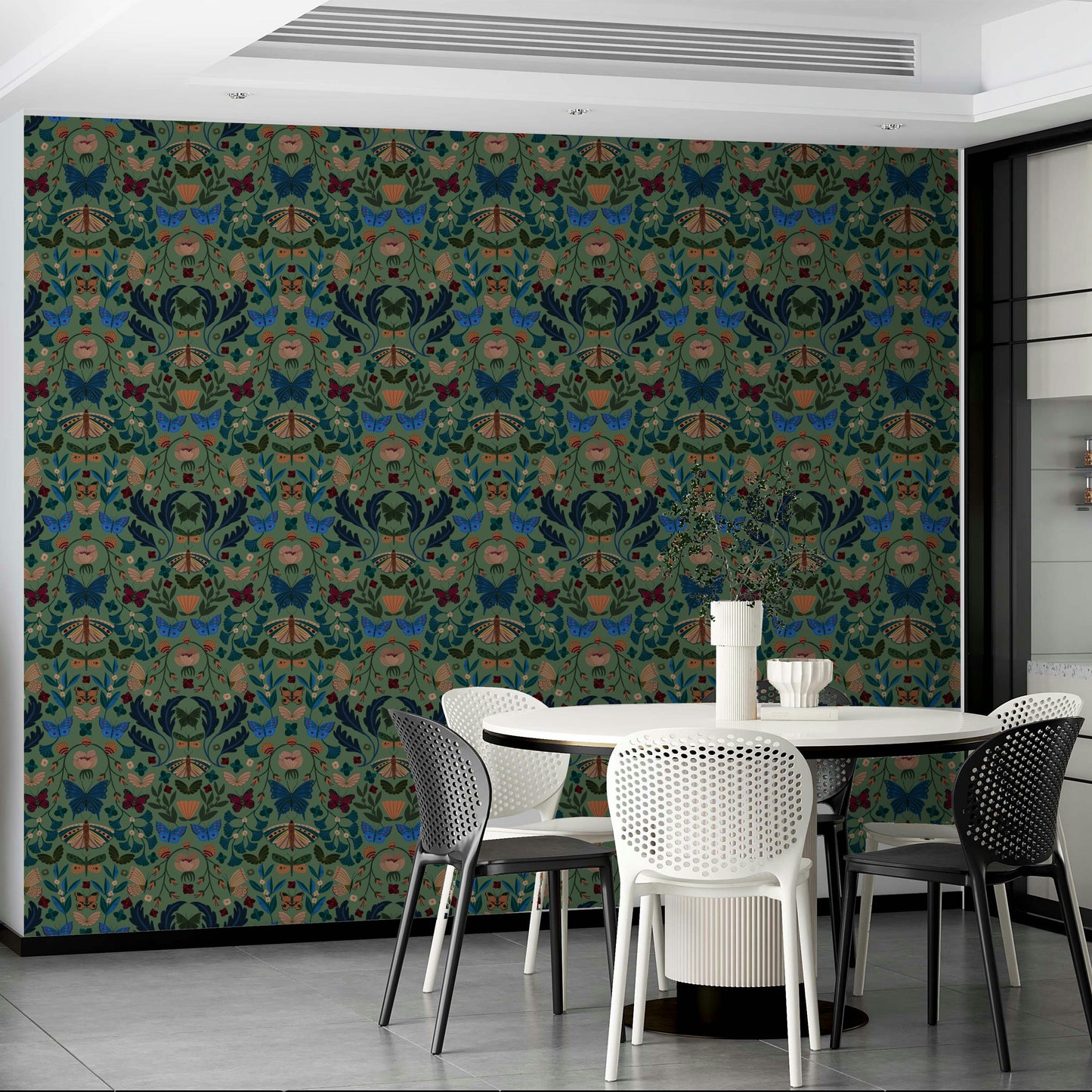 Fluttering florals Wallpaper⁠