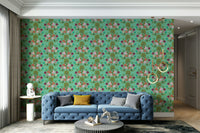 Peaceful spa décor with lotus leaf wall mural

