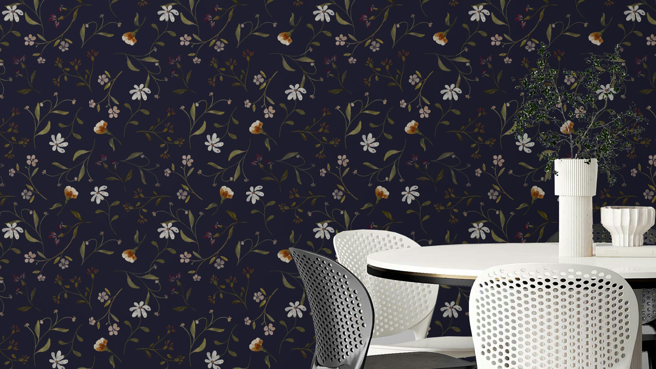 Sentimental petal pattern wallpaper for cozy spaces

