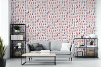 Reindeer and forest wallpaper design for playroom


