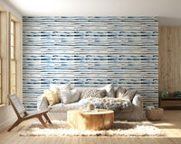 Modern Scandinavian ink stripe wallpaper design


