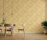 Paisley pattern wallpaper in fall-inspired colors

