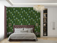 Glamorous feather wallpaper in rich boho colors

