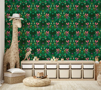 Botanical secret garden wallpaper for romantic decor

