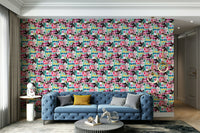 Vibrant ink-stained dot wallpaper for bold decor

