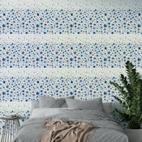 Ink brush floral wallpaper with Scandinavian design

