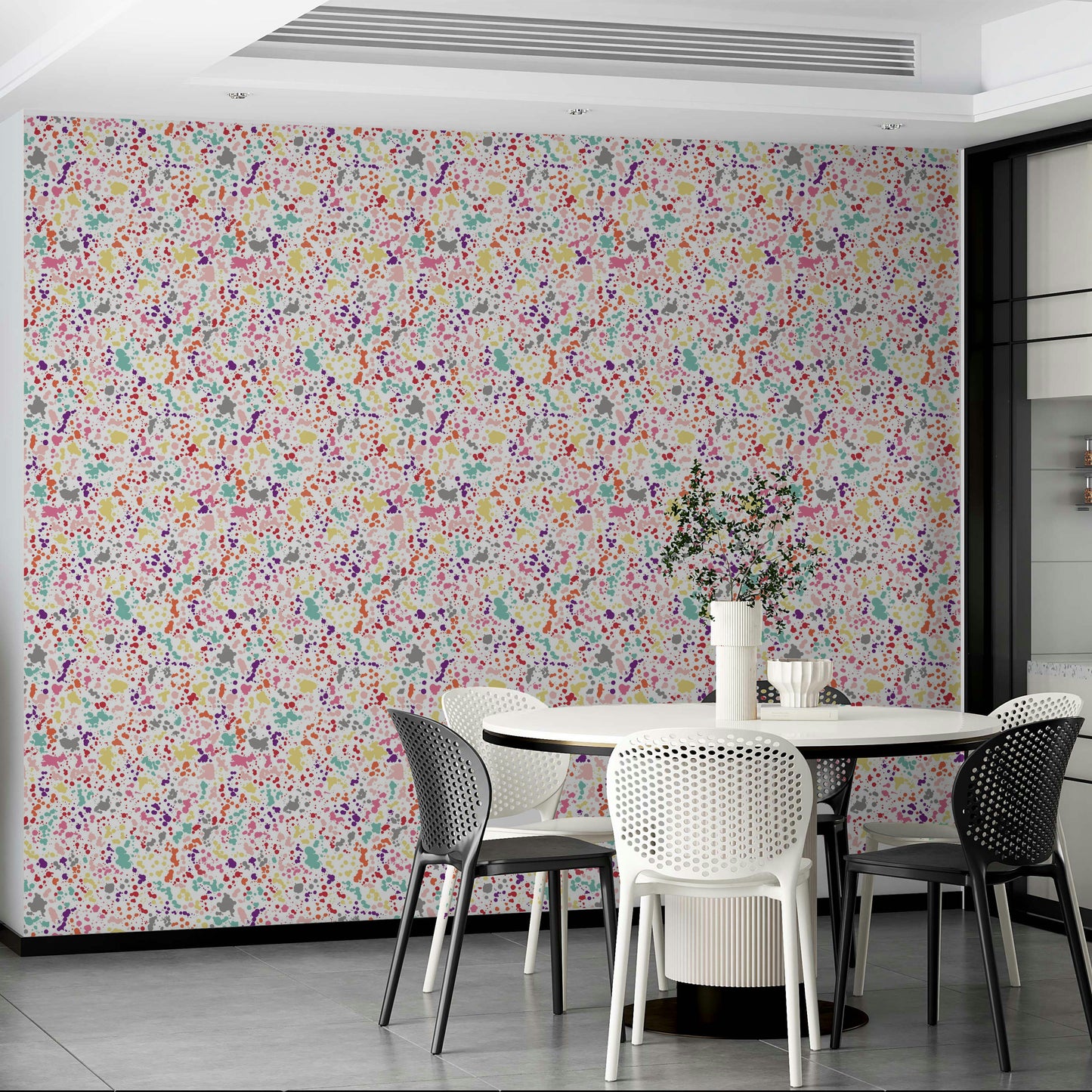 Artistic splatter wallpaper in vibrant colors

