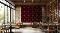 Elegant dark floral design for feature walls

