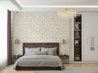 Artistic wallpaper featuring golden hour florals

