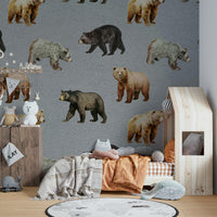 Nature bear wall mural print

