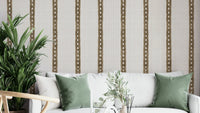 Rustic brown stripes wallpaper for accent wall

