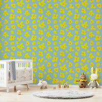 Cheerful floral wallpaper featuring daisies pattern

