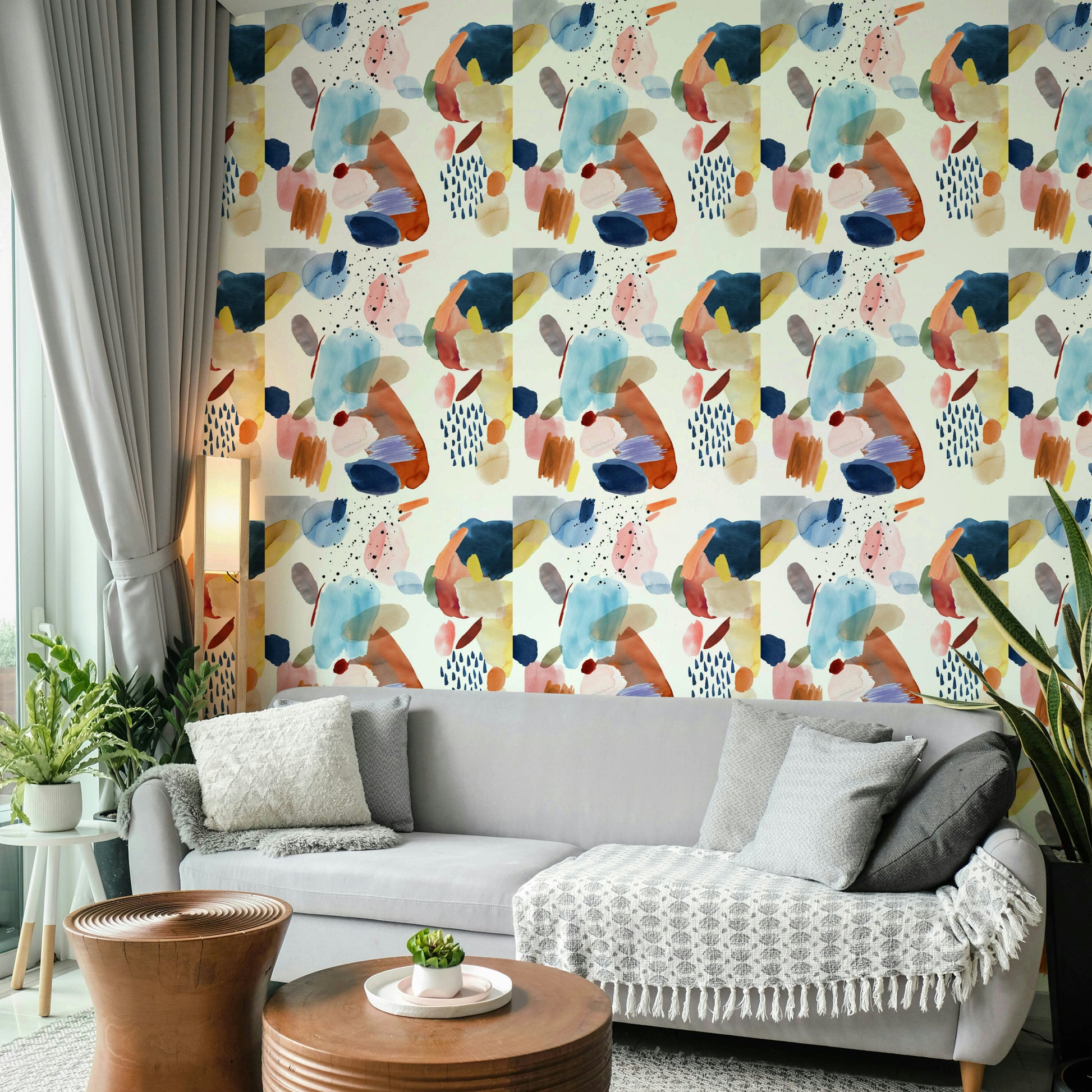Earthy mineral pattern wallpaper for contemporary walls

