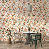 Colorful tropical floral wallpaper for vibrant walls

