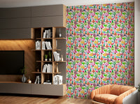 Kids wallpaper featuring vibrant garden palms

