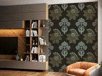 Elegant nightshade wallpaper with leafy prints

