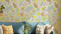 Pastel paisley paradise wallpaper in soft tones

