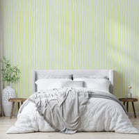 Pale stripe wallpaper for calm room settings

