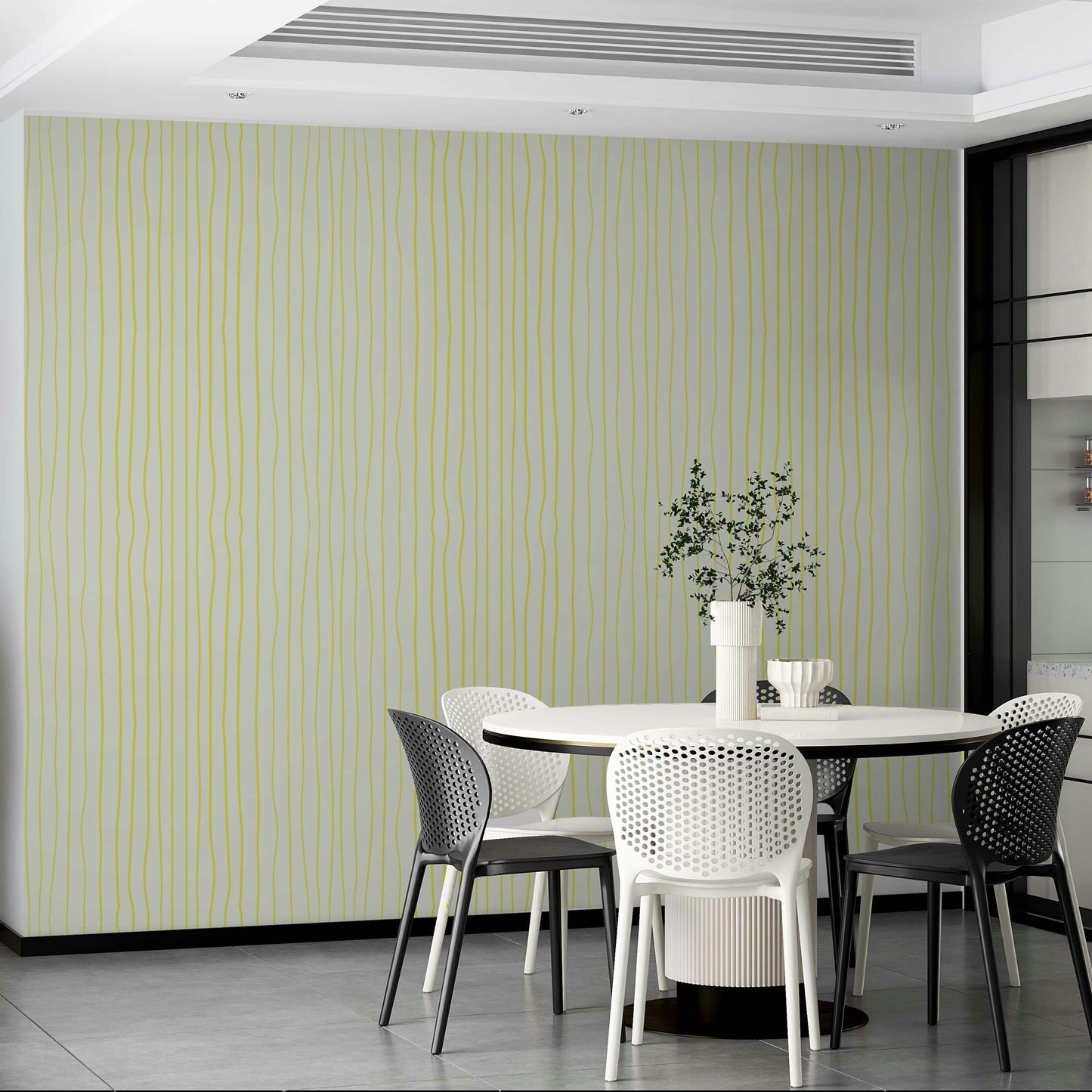 Minimal stripe pattern for light interiors

