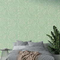 Minimal leaf wallpaper with natural elegance

