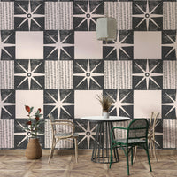 Charcoal mid-century starburst wall decor

