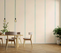 Golden harmony striped wallpaper in calming beige and blue tones

