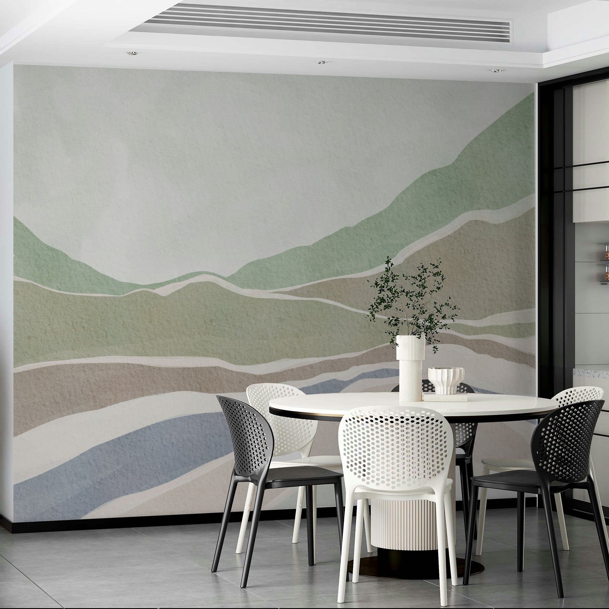 Soft Hills wall mural

