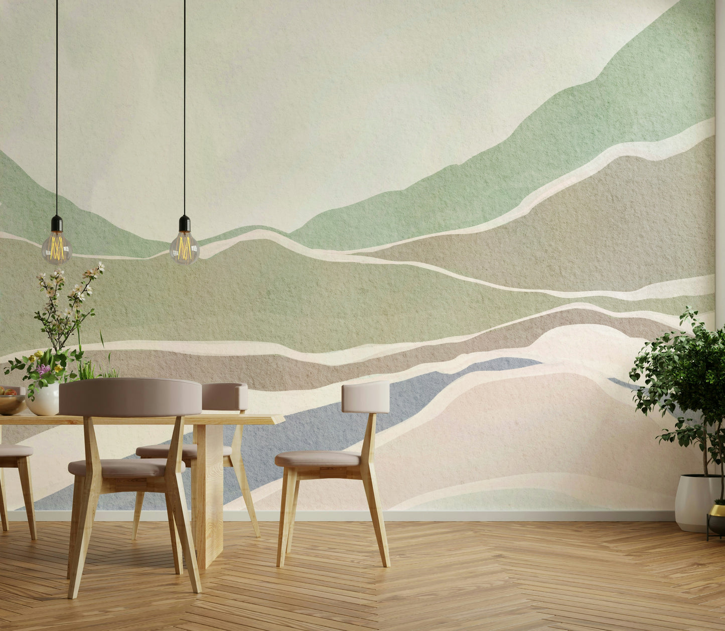 Easy install countryside mural

