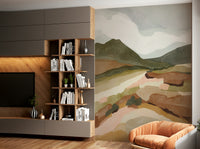 Bedroom mountains mural

