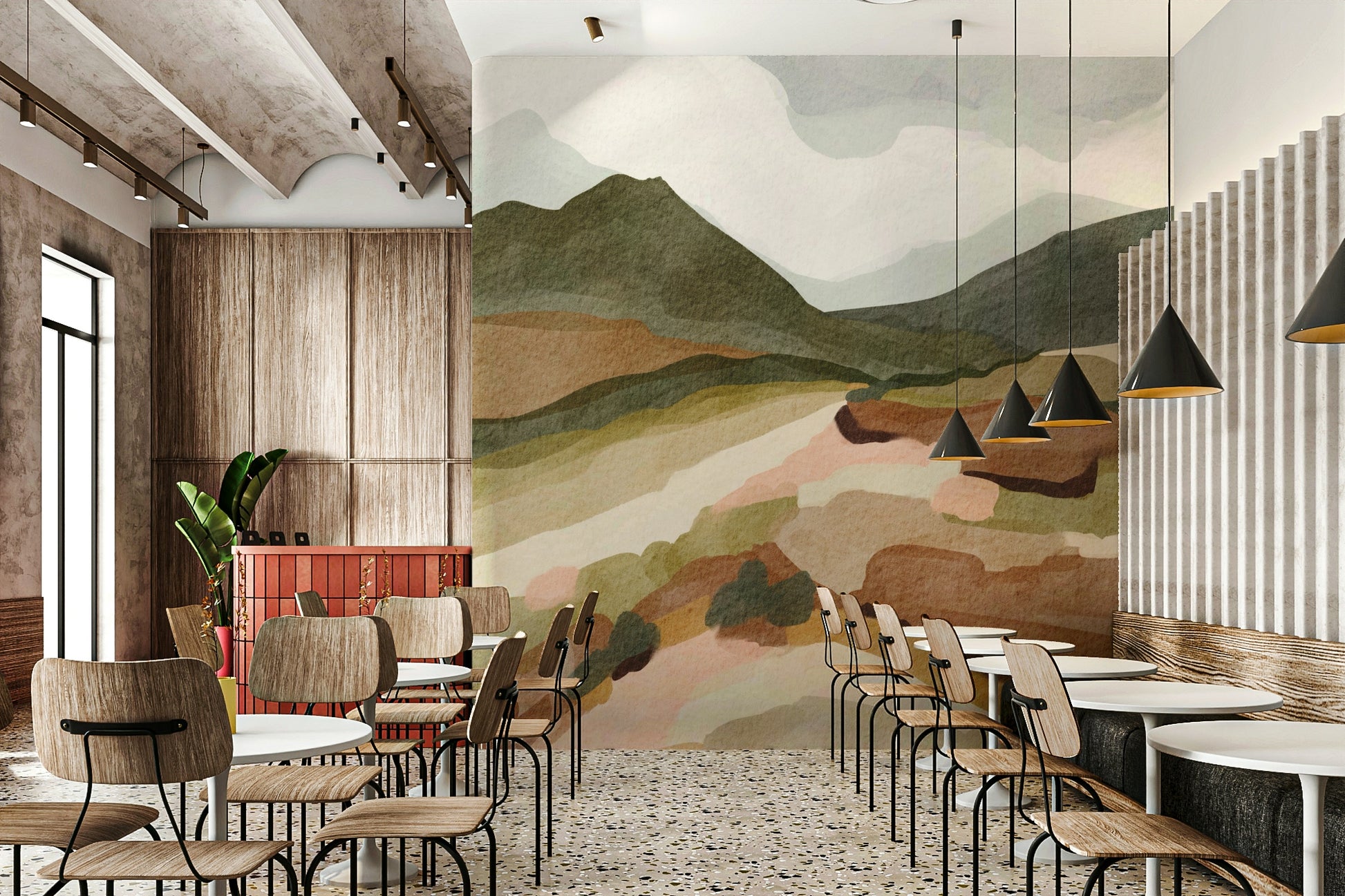 Easy install nature mural

