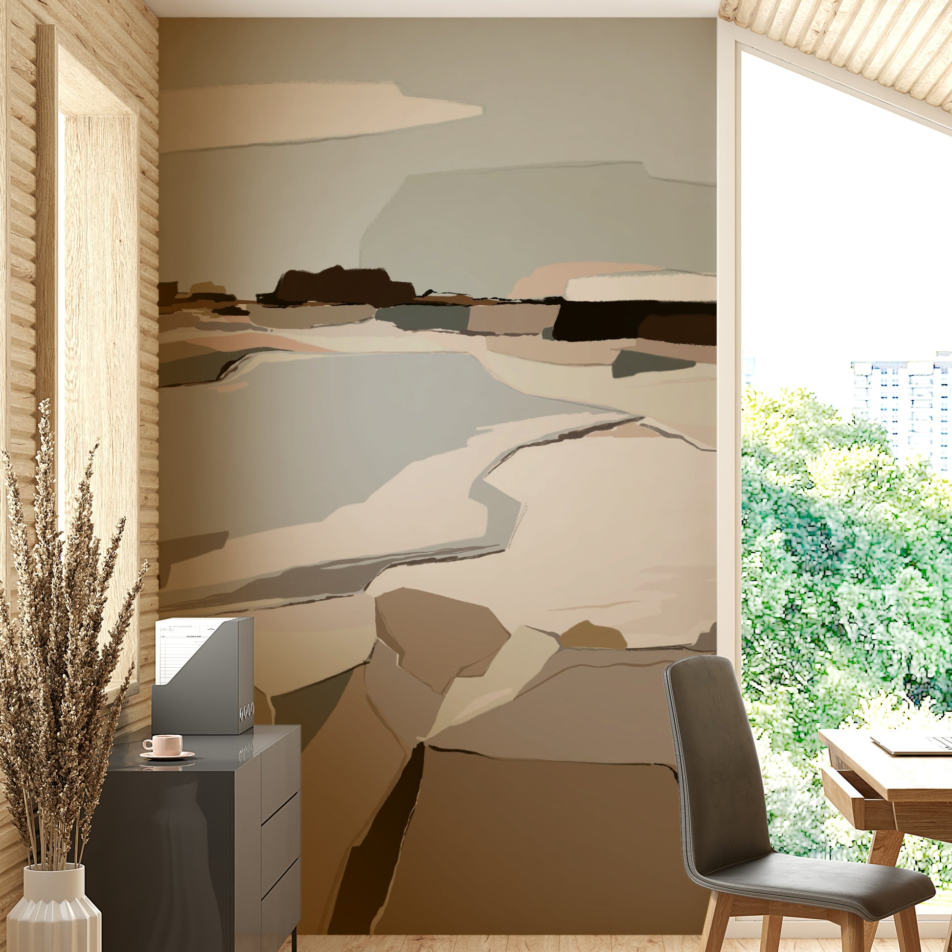 Calm modern art wallpaper

