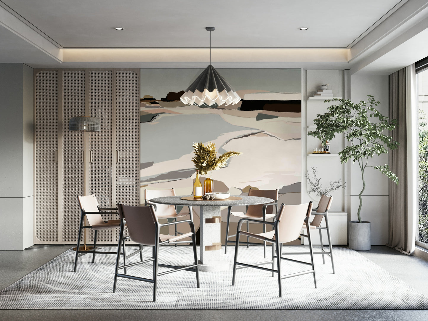 Gentle shapes wallpaper

