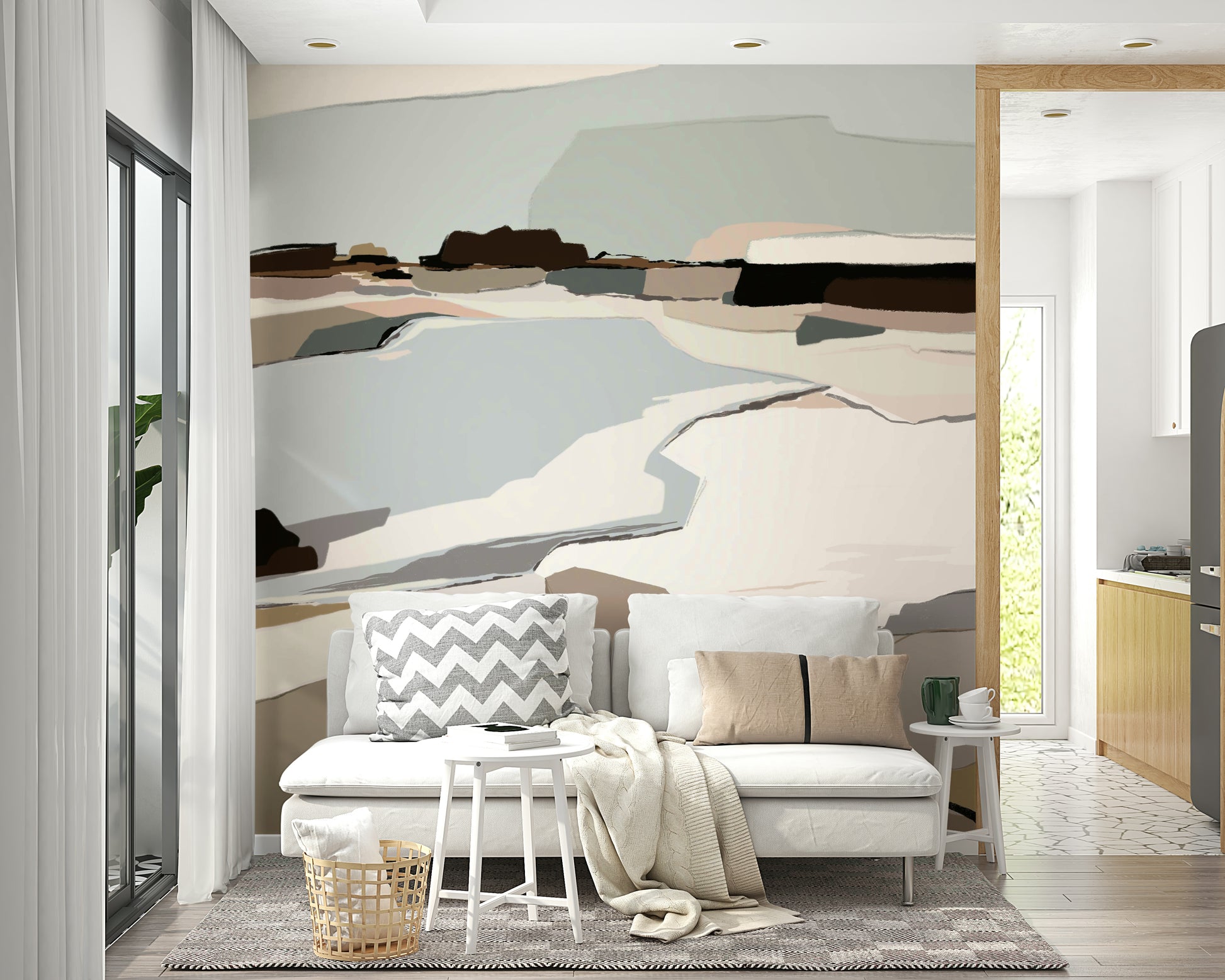 Living room abstract wallpaper

