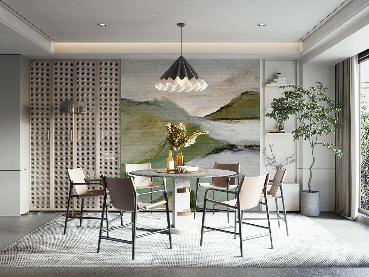 Soft skies mural wallpaper

