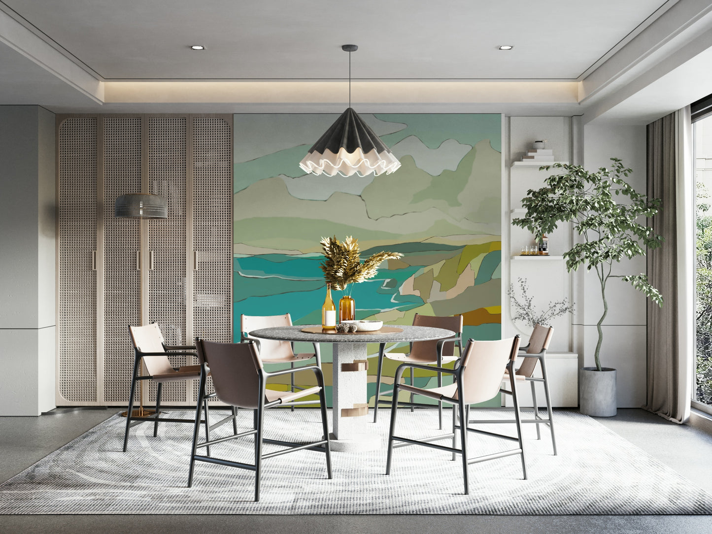 Easy install coastal mural

